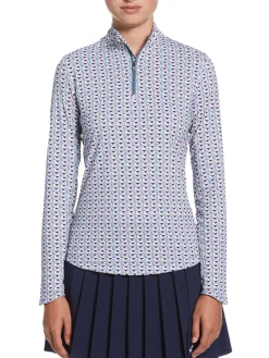 Callaway Shirts|Women's Chev Geo Sun Protection Top - Flint Stone