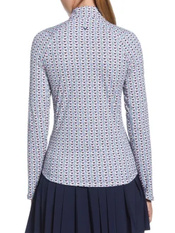 Callaway Shirts|Women's Chev Geo Sun Protection Top - Flint Stone