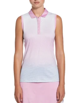Callaway Shirts|Women's Chev Gradient Sleeveless Polo - Brilliant White