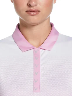 Callaway Shirts|Women's Chev Gradient Sleeveless Polo - Brilliant White
