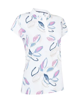 Callaway Shirts|Women's Linear Petals Polo - Bright White