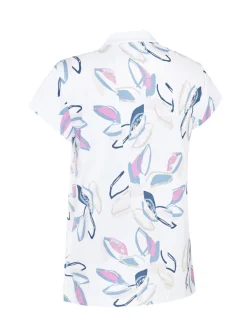 Callaway Shirts|Women's Linear Petals Polo - Bright White
