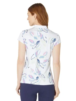 Callaway Shirts|Women's Linear Petals Polo - Bright White