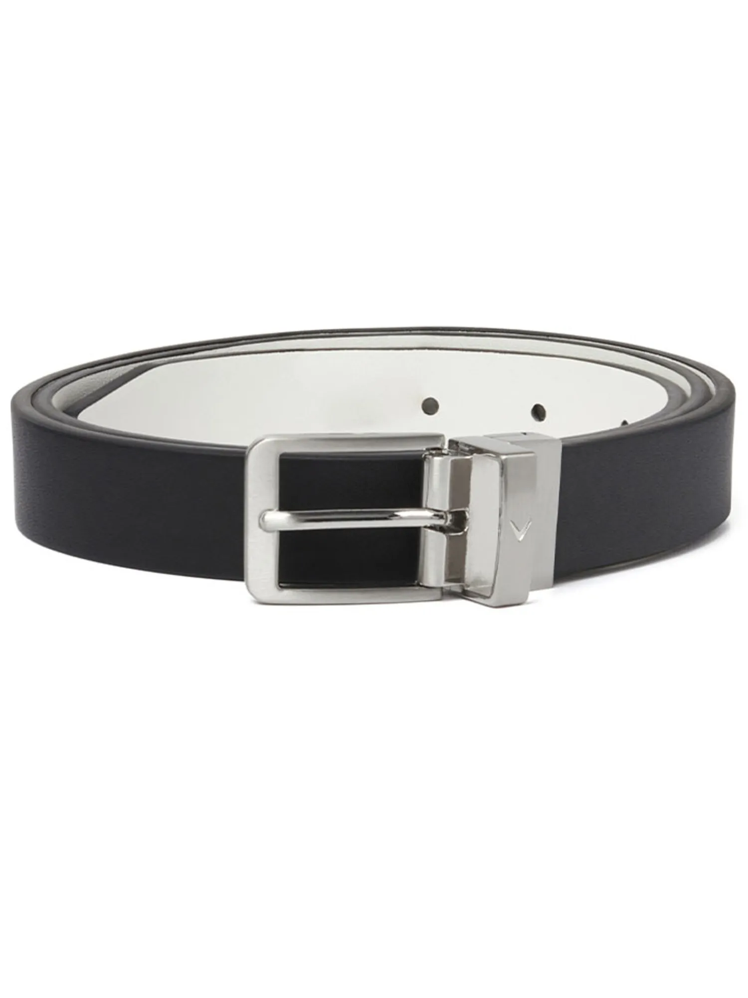 Callaway Belts|Women's Reversible Sleek Belt - Caviar/White