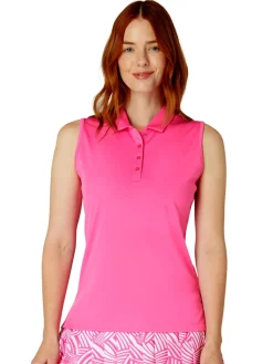 Callaway Shirts|Women's Tournament Sleeveless Polo - Cheeky Pink