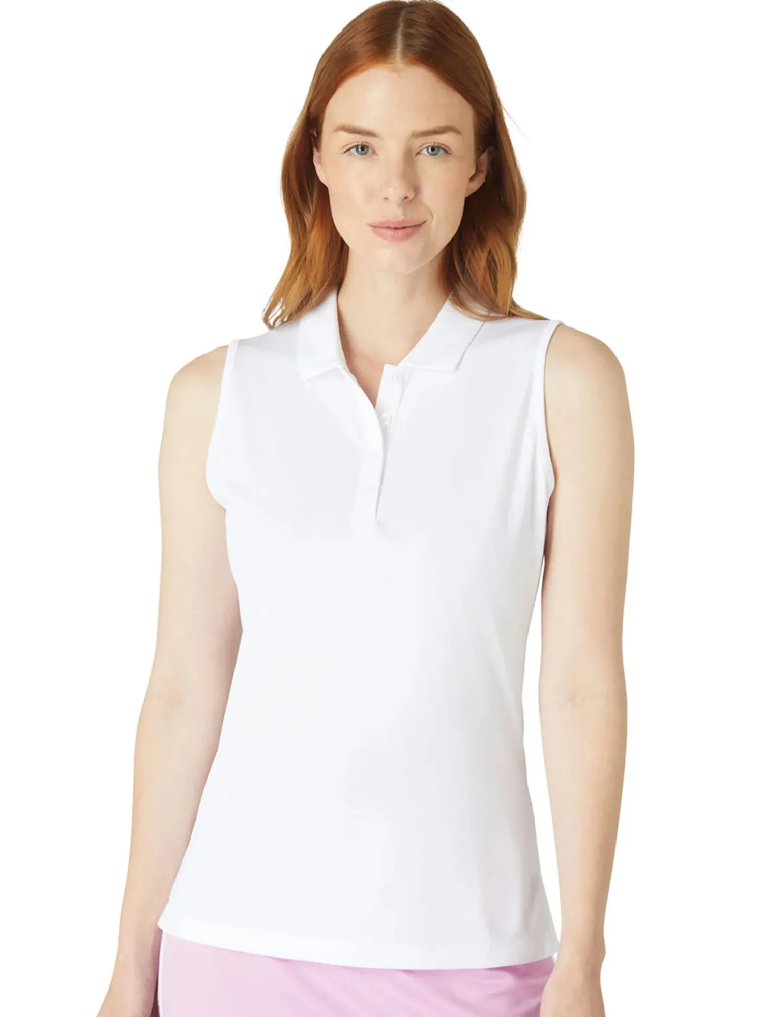 Callaway Shirts|Women's Tournament Sleeveless Polo - Bright White