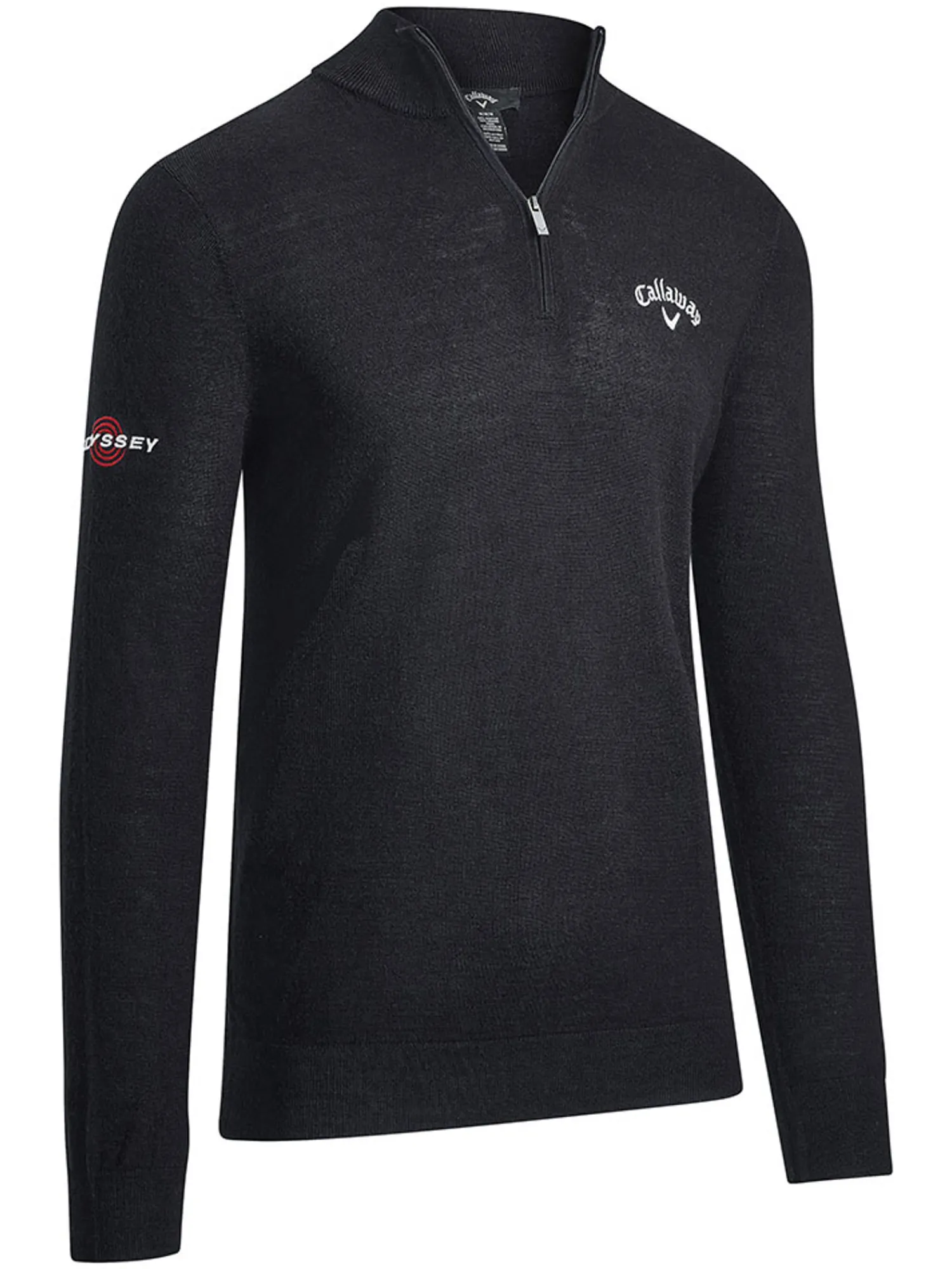 Callaway Jumpers|1/4-Zip Blended Merino Sweater - Black Ink
