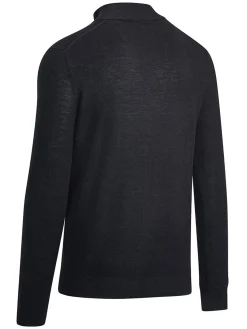 Callaway Jumpers|1/4-Zip Blended Merino Sweater - Black Ink