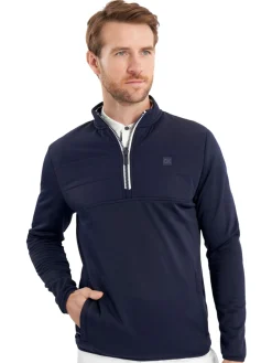 Calvin Klein Jumpers|Atlantic Hybrid Half Zip - Navy