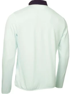Calvin Klein Jumpers|Atlantic Hybrid Half Zip - Light Jade/Navy
