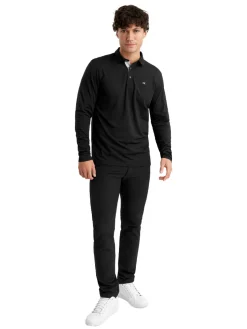 Calvin Klein Shirts|Bayard Long Sleeve Polo - Black