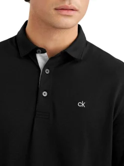 Calvin Klein Shirts|Bayard Long Sleeve Polo - Black