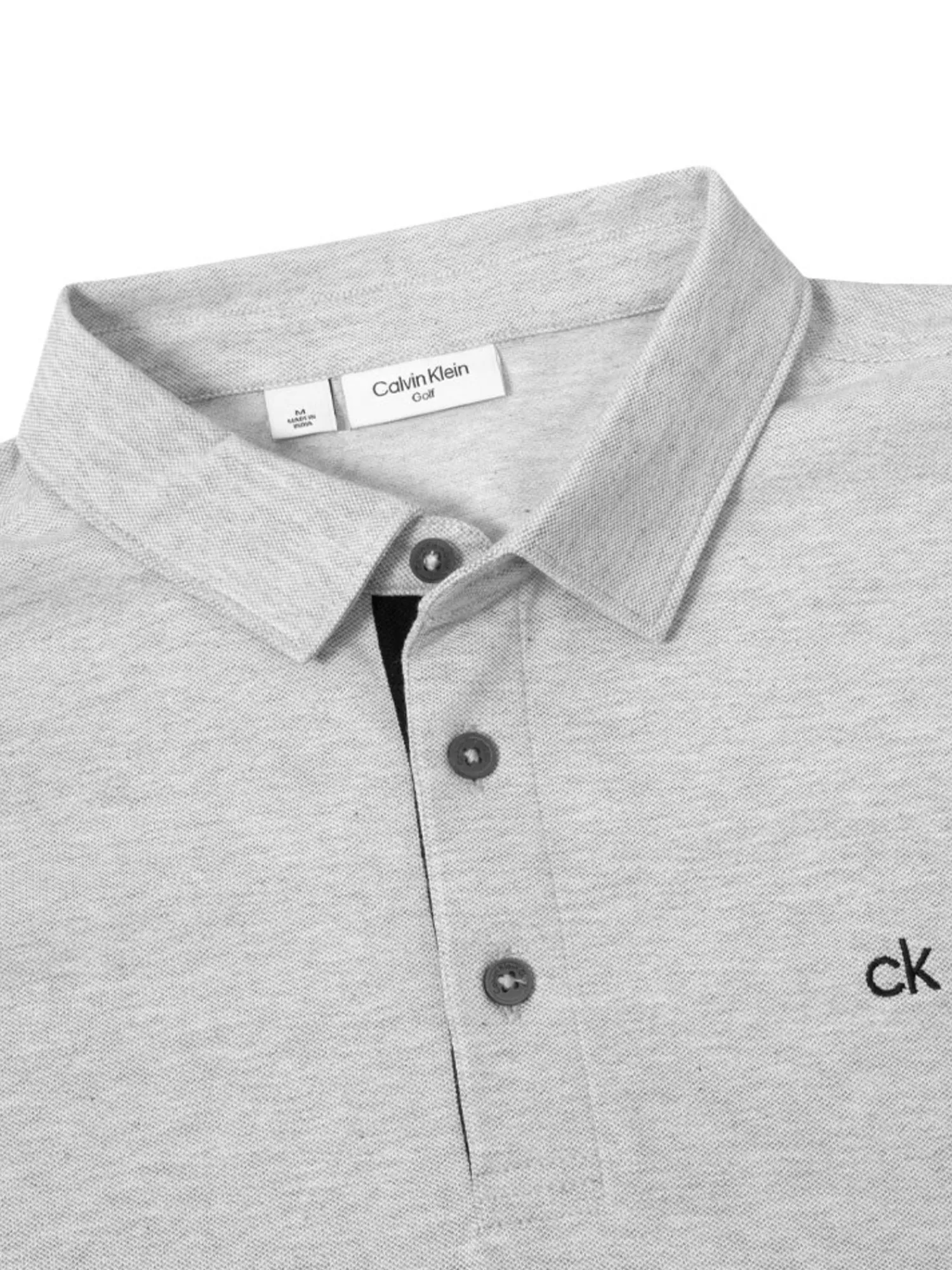 Calvin Klein Shirts|Bayard Long Sleeve Polo - Silver Marl