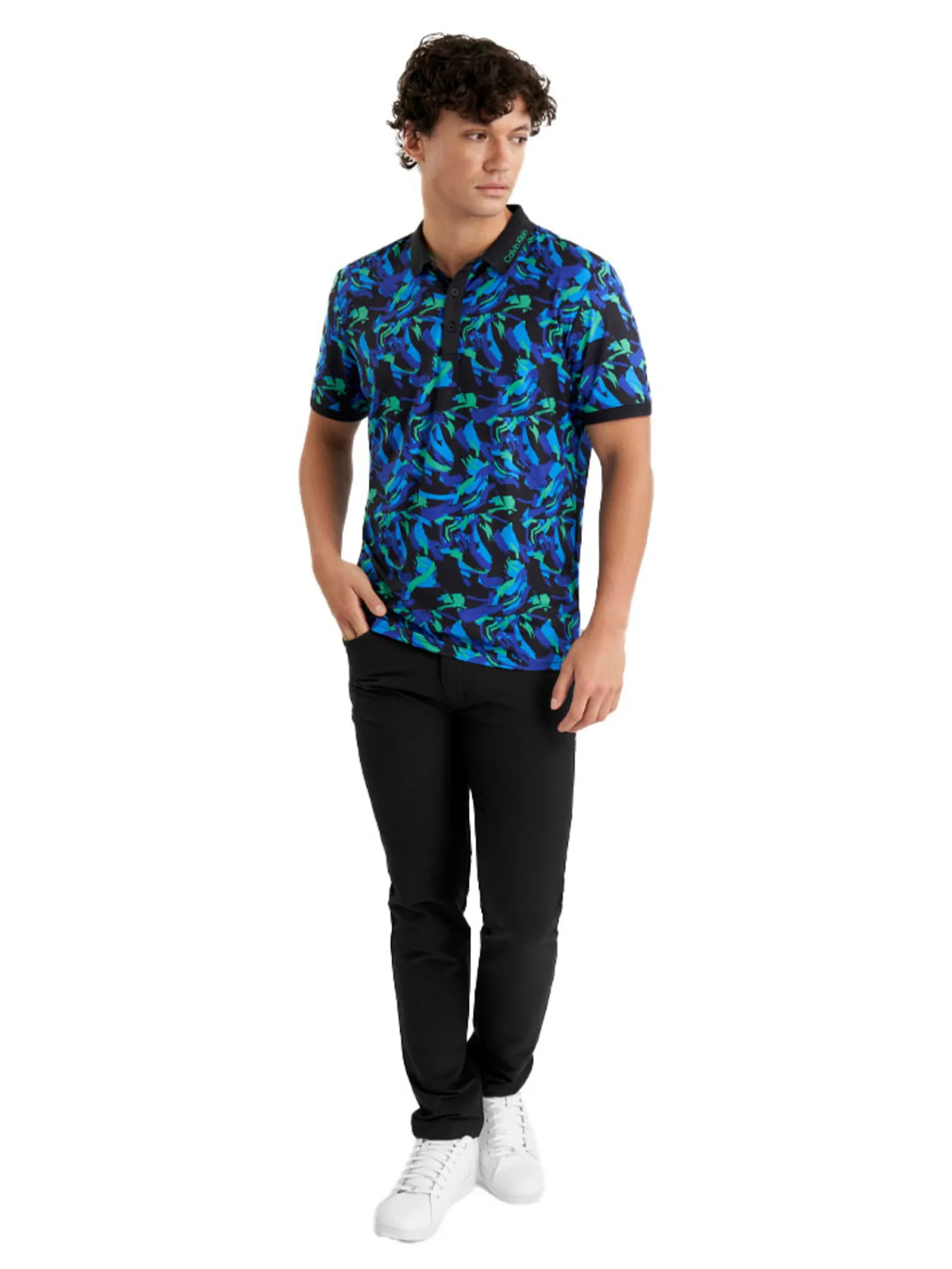 Calvin Klein Shirts|Brushstroke Print Polo - Brushstroke Print