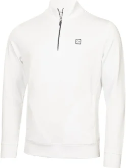 Calvin Klein Jumpers|Concord Half Zip Sweater - White