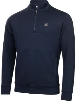 Calvin Klein Jumpers|Concord Half Zip Sweater - Navy