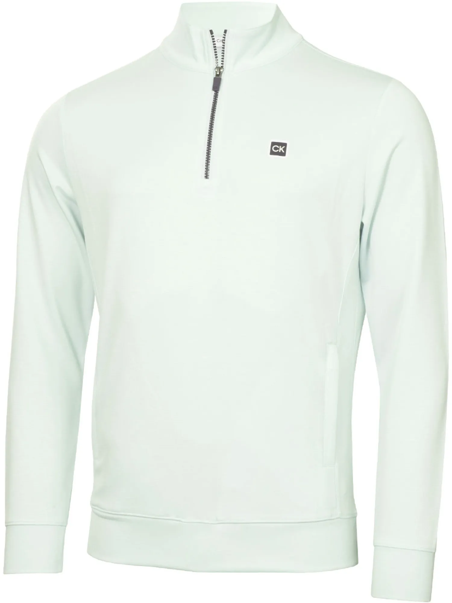 Calvin Klein Jumpers|Concord Half Zip Sweater - Light Jade