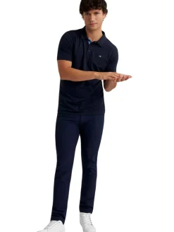 Calvin Klein Shirts|Cotton Blend Quad Polo - French Navy