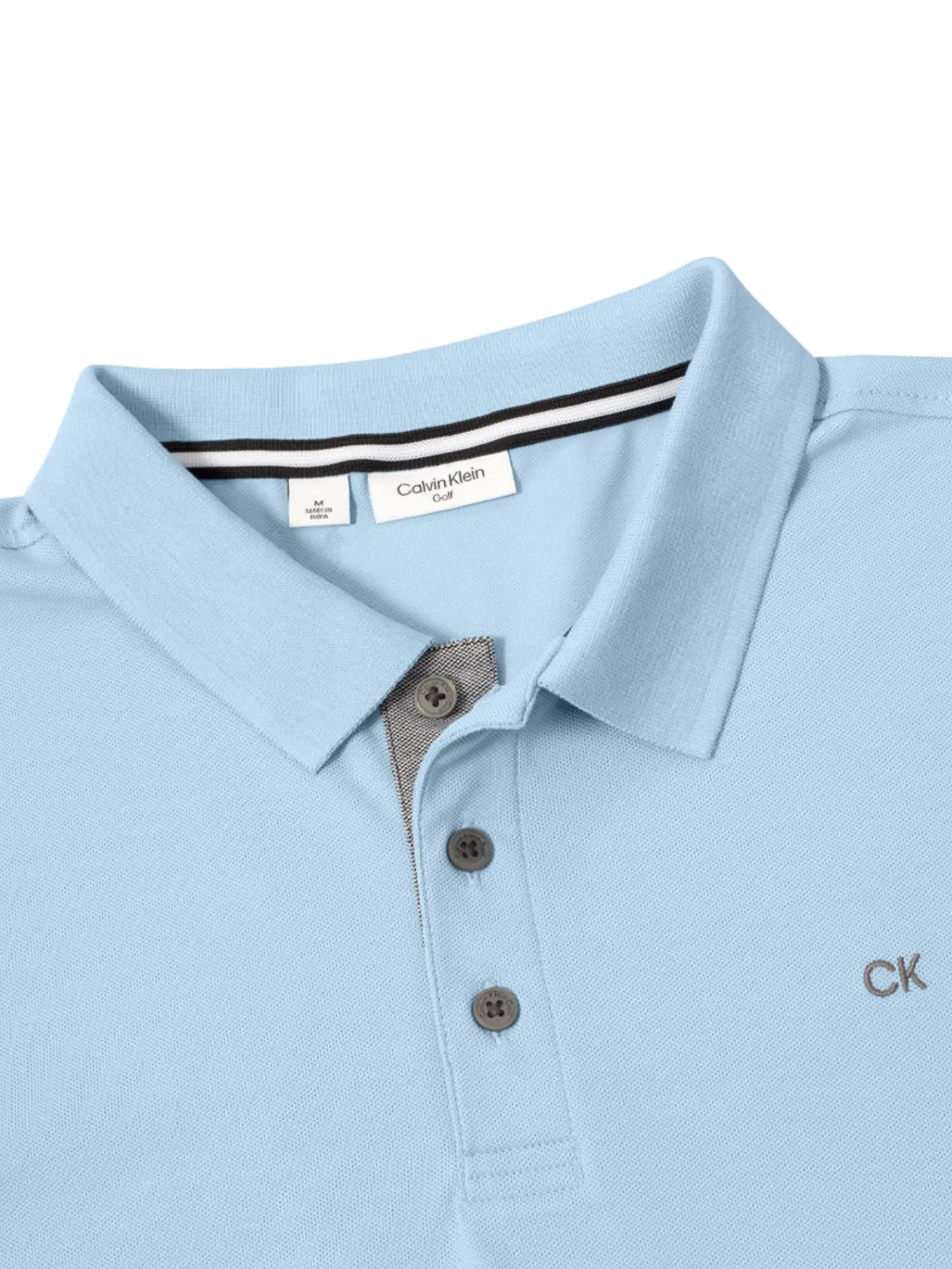 Calvin Klein Shirts|Cotton Blend Quad Polo - Sky Blue