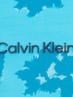 Calvin Klein Shirts|Cyber Floral Print Polo Shirt - Aquarius