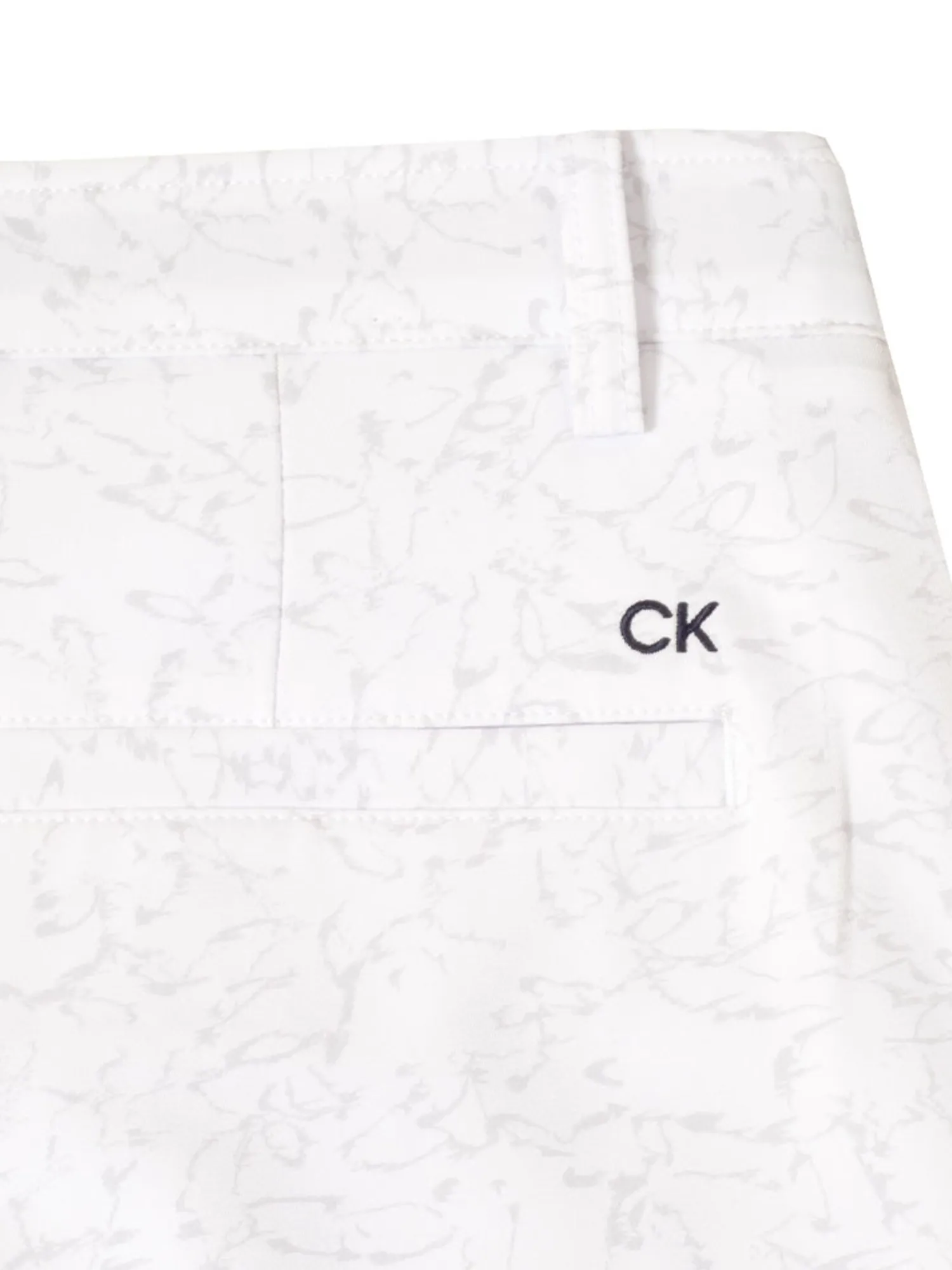 Calvin Klein Shorts|Printed Bullet Regular Fit Stretch Short - White