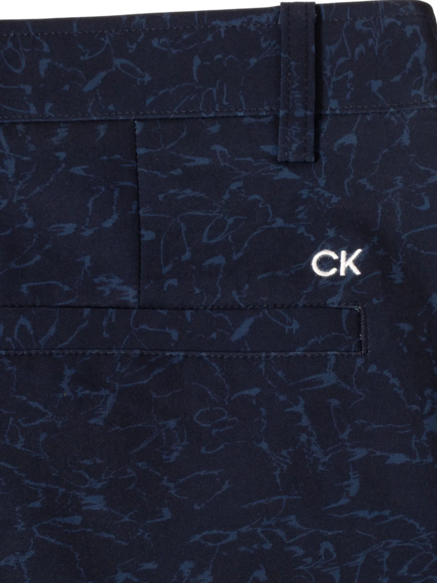 Calvin Klein Shorts|Printed Bullet Regular Fit Stretch Short - Navy