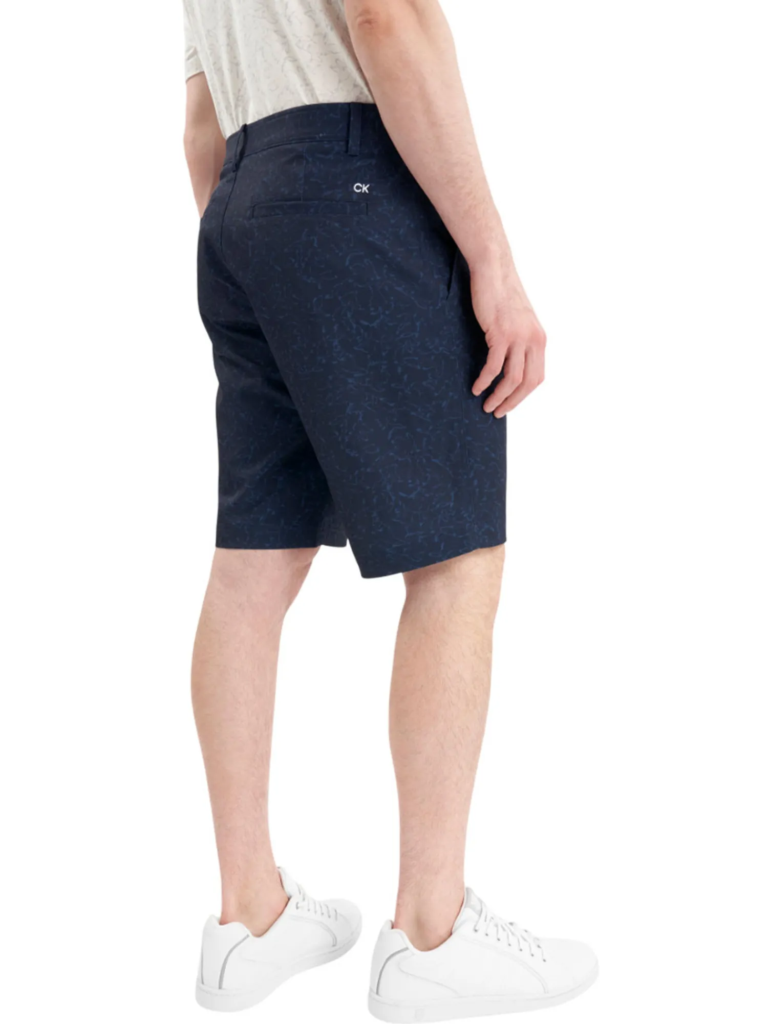 Calvin Klein Shorts|Printed Bullet Regular Fit Stretch Short - Navy