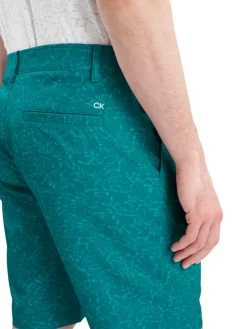 Calvin Klein Shorts|Printed Bullet Regular Fit Stretch Short - Sea Green