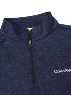 Calvin Klein Jumpers|Printed Newport 1/4-Zip - Navy