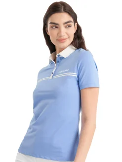 Calvin Klein Shirts|Womens Bellevue Polo Shirt - Cornflower Blue
