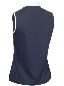 Calvin Klein Shirts|Womens Bellevue Sleeveless Polo Shirt - Navy