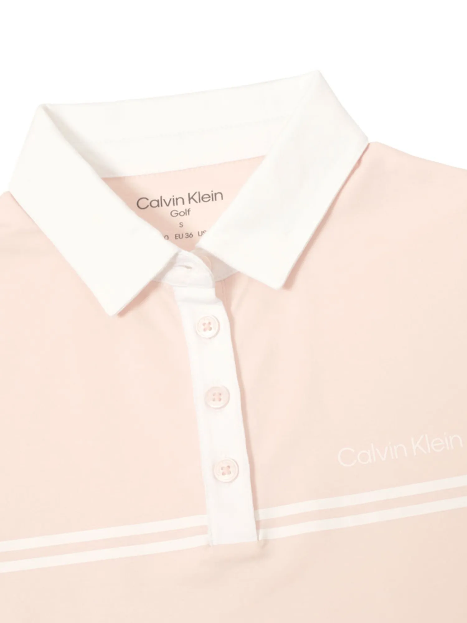 Calvin Klein Shirts|Womens Bellevue Sleeveless Polo Shirt - Shell Pink