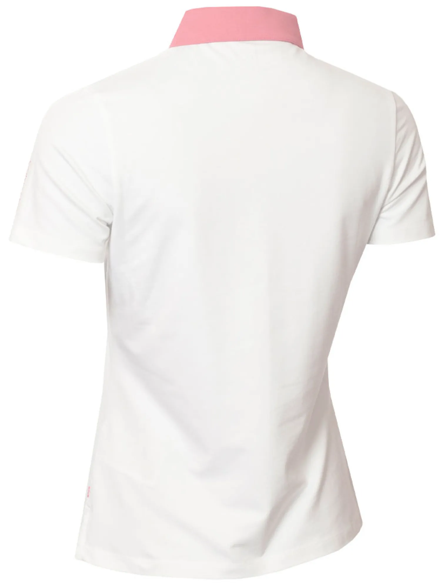 Calvin Klein Shirts|Womens Bellevue Polo Shirt - White/Powder Pink