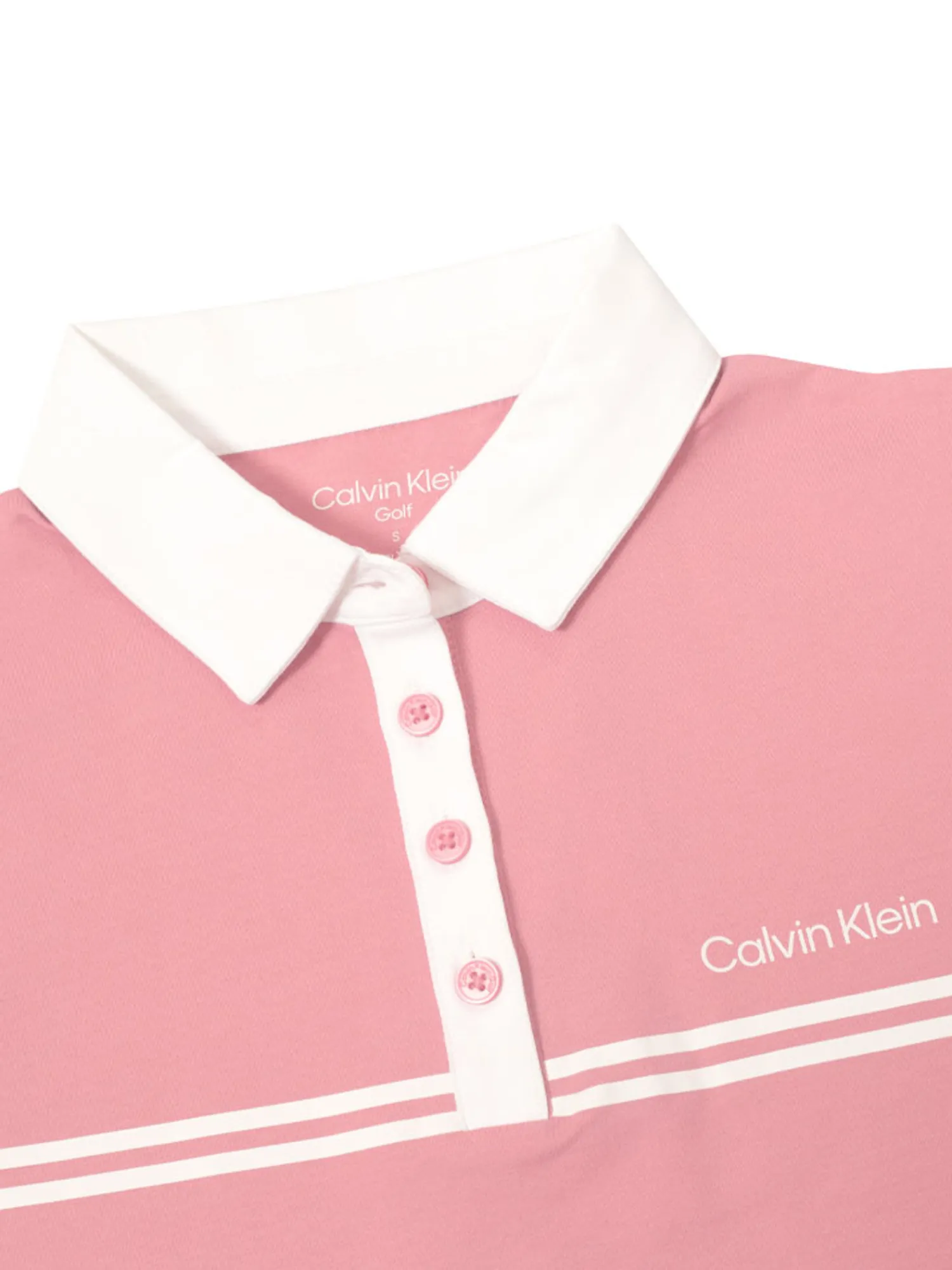 Calvin Klein Shirts|Womens Bellevue Sleeveless Polo Shirt - Powder Pink