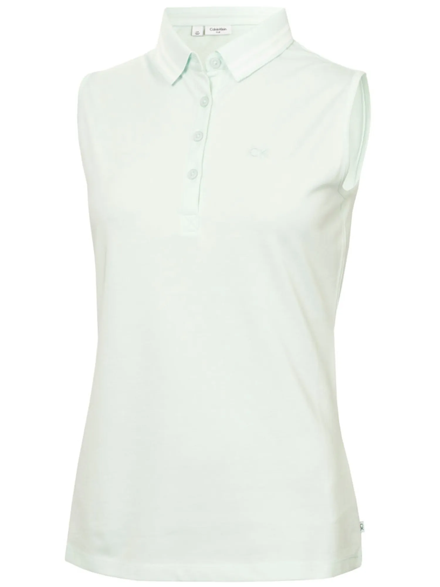 Calvin Klein Shirts|Womens Brightmeadow Sleeveless Polo Shirt - Light Jade