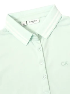 Calvin Klein Shirts|Womens Brightmeadow Sleeveless Polo Shirt - Light Jade
