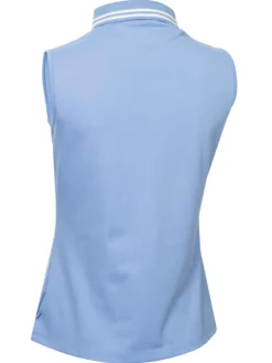 Calvin Klein Shirts|Womens Brightmeadow Sleeveless Polo Shirt - Cornflower Blue