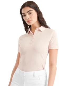 Calvin Klein Shirts|Womens Brightmeadow Polo Shirt - Shell Pink