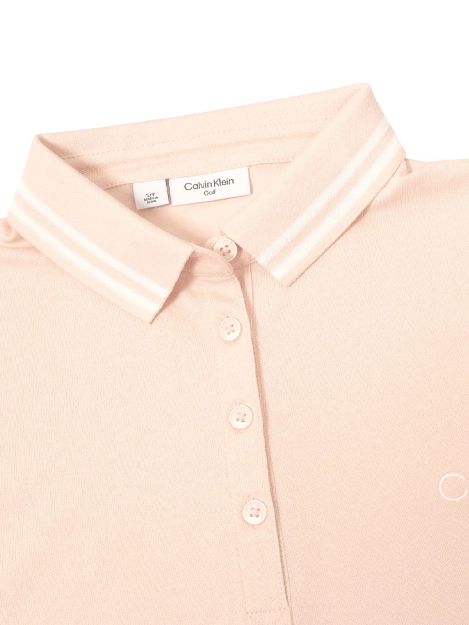Calvin Klein Shirts|Womens Brightmeadow Polo Shirt - Shell Pink