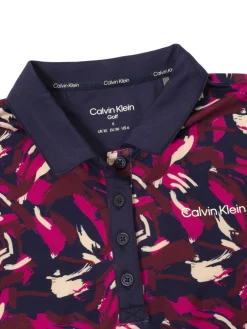 Calvin Klein Shirts|Womens Brushstroke Printed Polo - Brushstroke Print