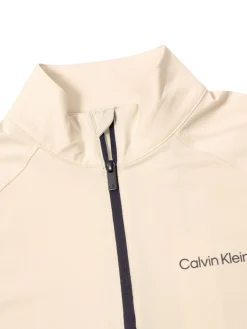 Calvin Klein Jumpers|Womens Dakota Quarter Zip Top - Tapioca