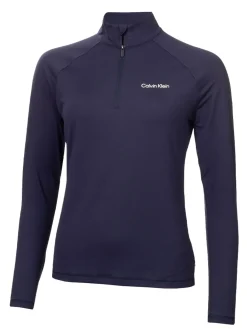 Calvin Klein Jumpers|Womens Dakota Quarter Zip Top - Navy