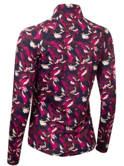 Calvin Klein Jumpers|Womens Dakota Quarter Zip Top - Brushstroke Print