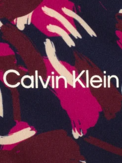 Calvin Klein Jumpers|Womens Dakota Quarter Zip Top - Brushstroke Print