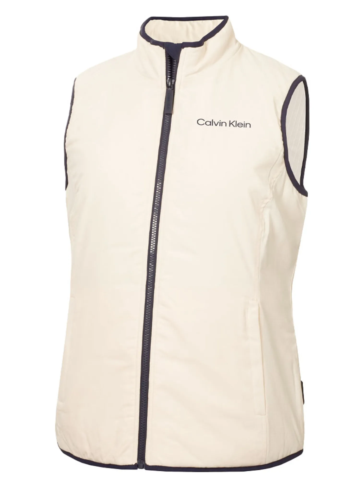 Calvin Klein Vests|Womens Faye Full Zip Gilet - Tapioca