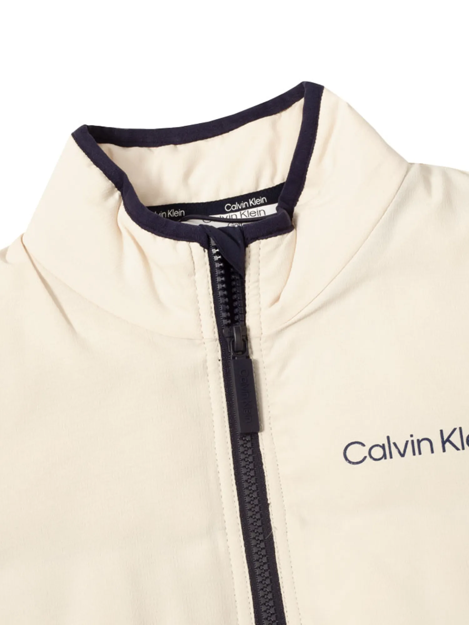 Calvin Klein Vests|Womens Faye Full Zip Gilet - Tapioca