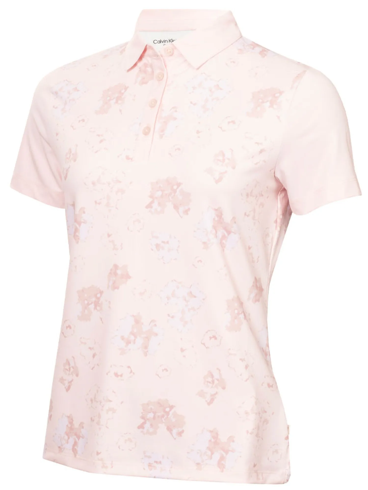 Calvin Klein Shirts|Womens Harmony Printed Polo Shirt - Shell Pink