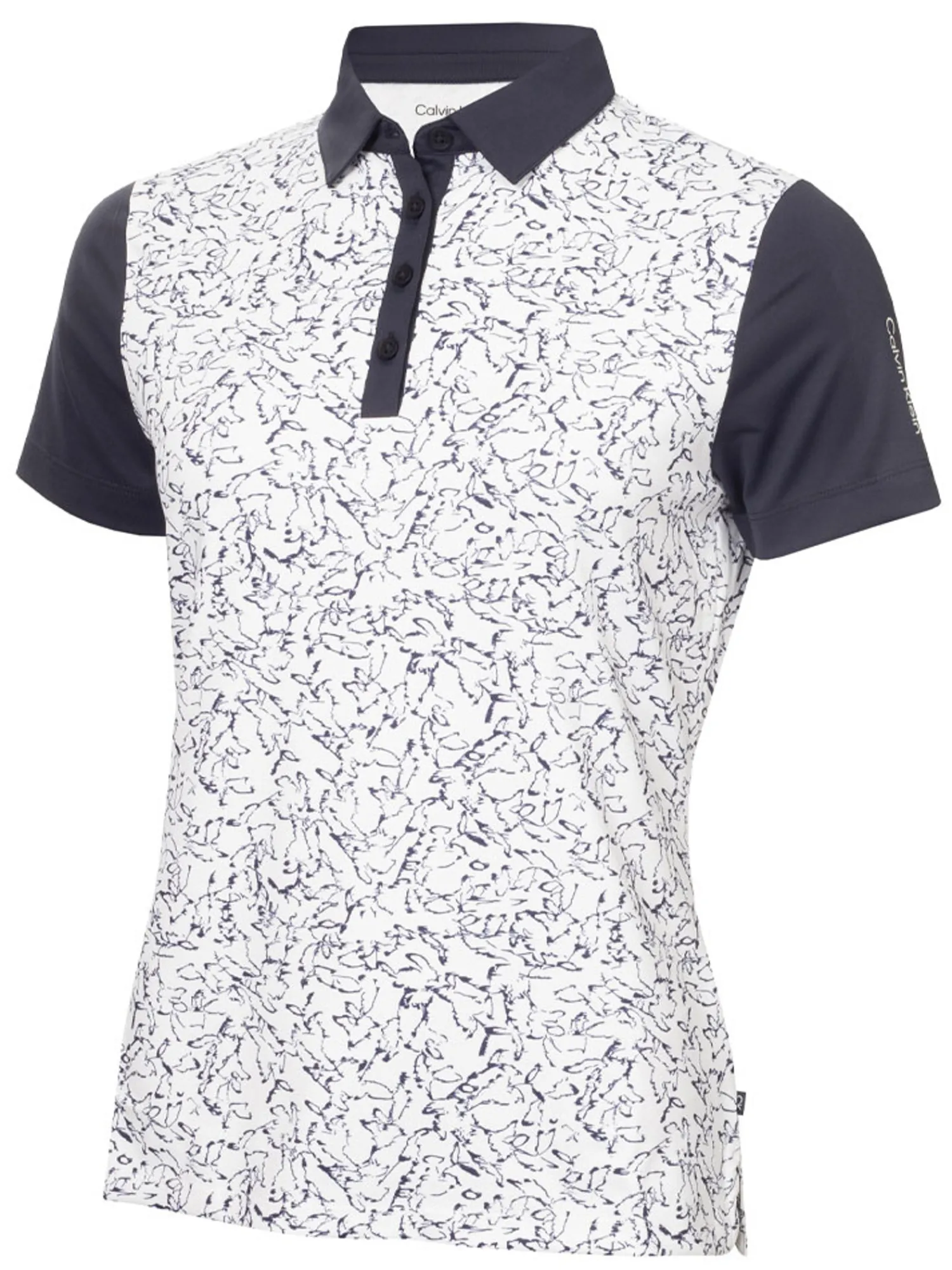 Calvin Klein Shirts|Womens Harmony Printed Polo Shirt - White