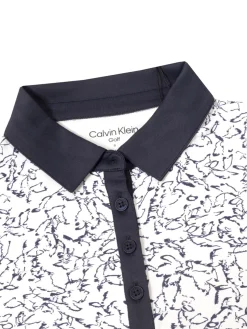 Calvin Klein Shirts|Womens Harmony Printed Polo Shirt - White
