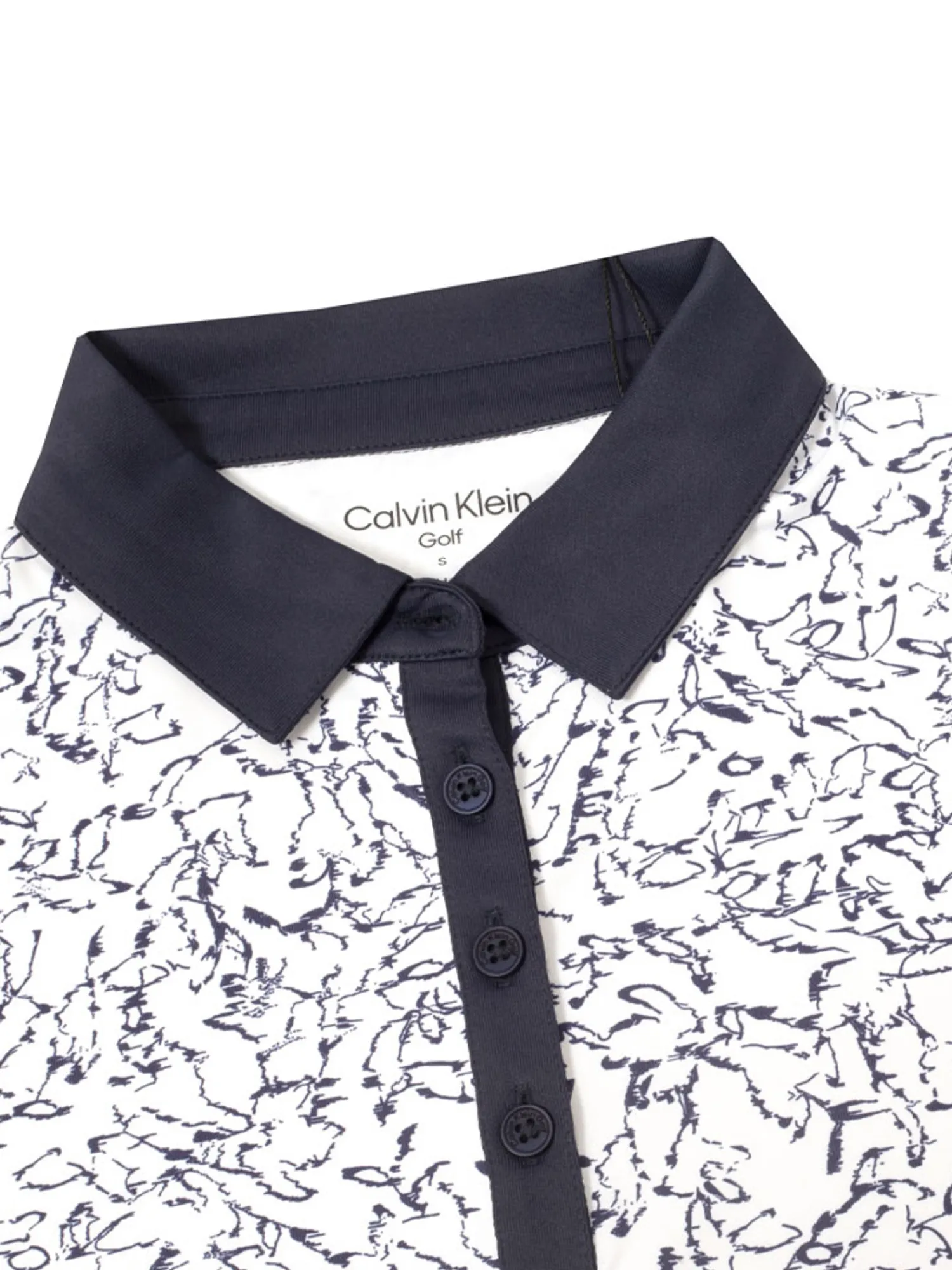 Calvin Klein Shirts|Womens Harmony Printed Polo Shirt - White